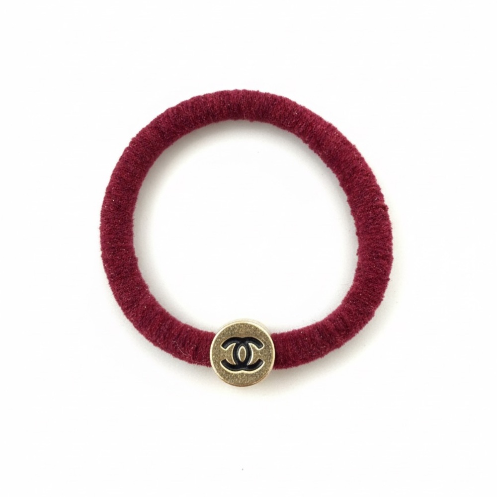 Burgundy Hair Accessory with Gold Emblem NEW